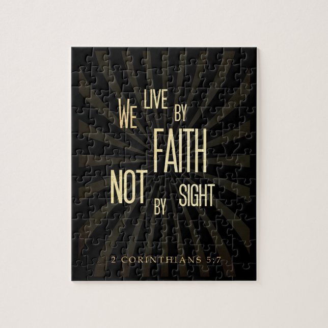 Christliche Bibel 2 Korinther 5:7 Puzzle (Vertikal)