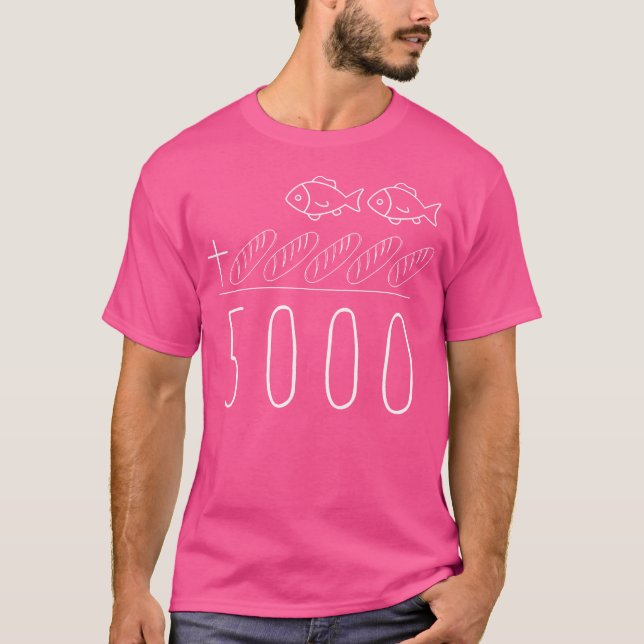 Christliche Bibel 5 Breads 2 Fische 5000 ausgewähl T-Shirt (Vorderseite)