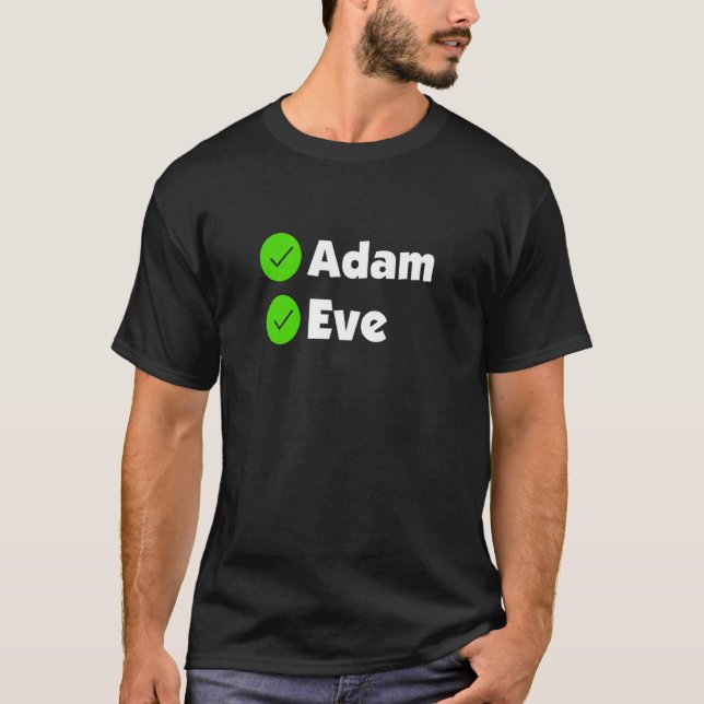 Christliche Bibel Glaube Adam und Eva religiöse T-Shirt (Vorderseite)