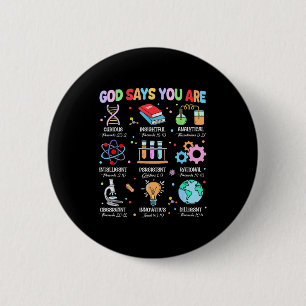 Christliche Bibel Gott sagt, du bist Wissenschaft  Button