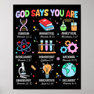 Christliche Bibel Gott sagt, du bist Wissenschaft  Poster