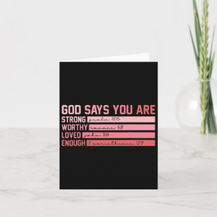Christliche Bibel Gott sagt, Sie sind Valentine C Karte