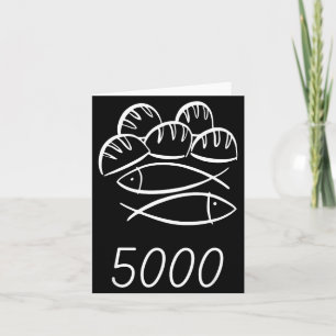 Christliche Bibel Jesus 2 Fische 5 Brote speisen 5 Karte