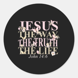 Christliche Bibel Verse Glaube Gott Jesus Der Weg Runder Aufkleber