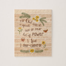 Christliche Bibel Verse Glaube über Furcht-Schrift Puzzle