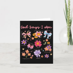 Christliche Bibel Verse Gott sagt, ich bin Frauen  Karte