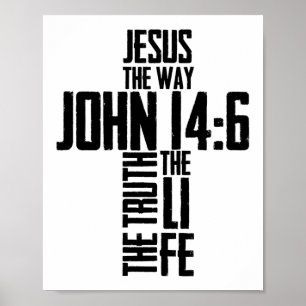 Christliche Bibel Verse Jesus Der Weg Johannes 14: Poster
