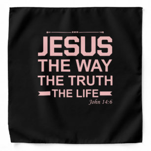 Christliche Bibel Verse Jesus Weg Wahrheit Leben Halstuch