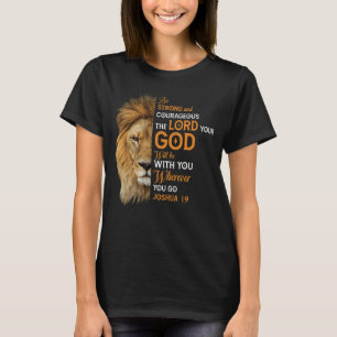 Christliche Bibel Verse Joshua 1 9 Löwenglaube T-Shirt