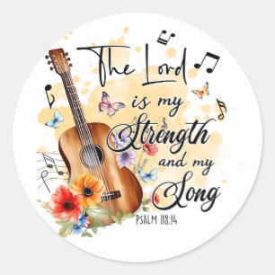 Christliche Bibel Verse Lord my Strength Song Gita Runder Aufkleber