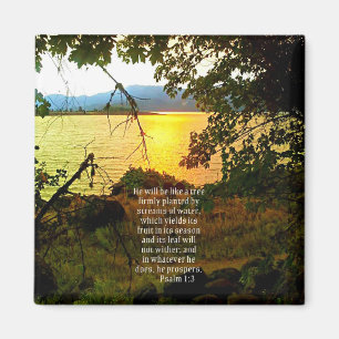 Christliche Bibel Verse Seenlandschaft Kreationari Magnet