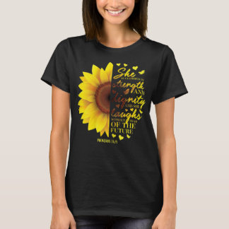 Christliche Bibel Verse Sonnenblumenschrift Religi T-Shirt
