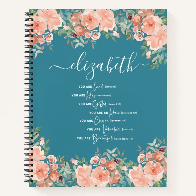 Christliche Bibel Verse Spirale Notebook Notizbuch (Vorderseite)
