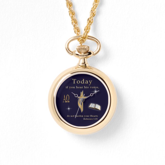 Christliche Bibelschrift Armbanduhr (Vorderseite)