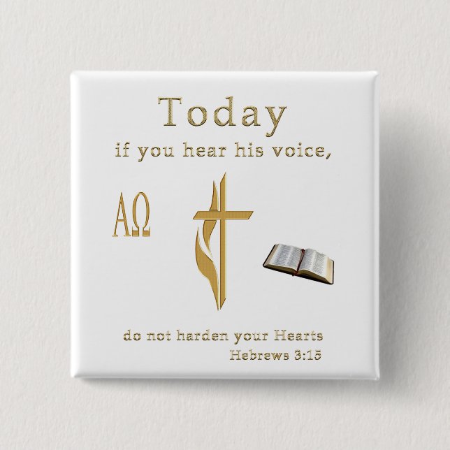 Christliche Bibelschrift Button (Vorderseite)