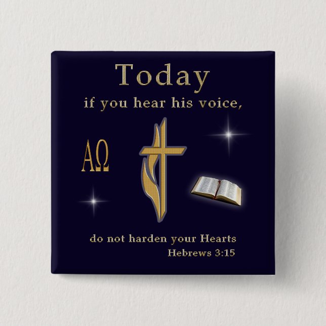 Christliche Bibelschrift Button (Vorderseite)