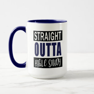 Christliche Bibelstudie Funny Trendy Zitat Navy Bl Tasse