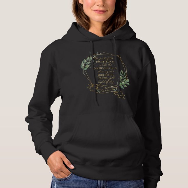 Christliche Bibelverse Eucalyptus-Blätter Hoodie (Vorderseite)