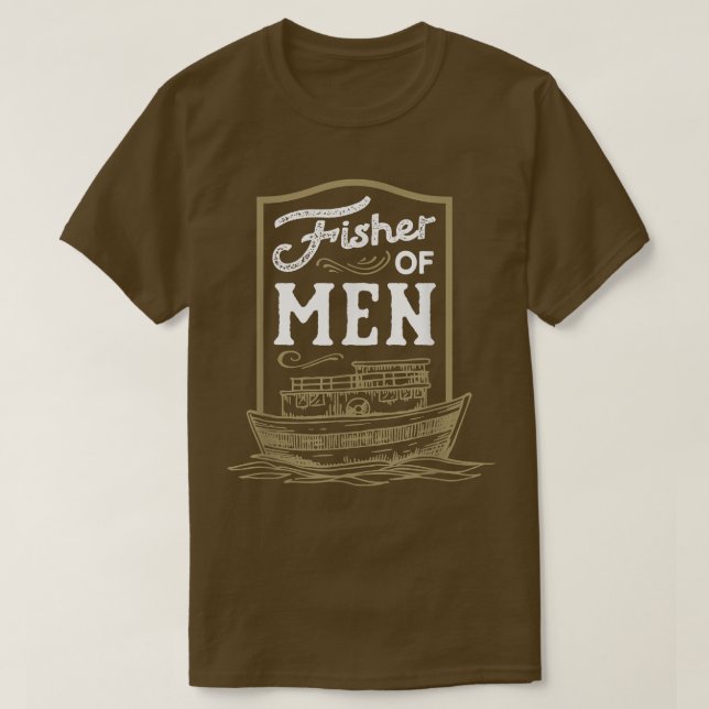Christliche Bibelverse Fischer T-Shirt (Design vorne)