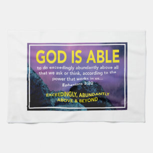 Christliche Bibelverse   GOTT IST IN DER LAGE  Geschirrtuch