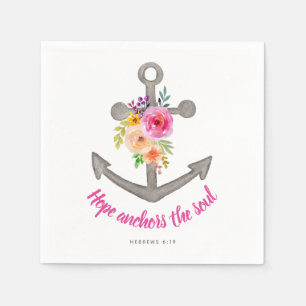 Christliche Bibelverse Hoffnung Anker des Souls Fl Serviette