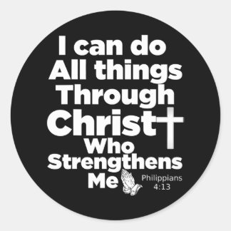 Christliche Bibelverse Jesus Christus Gott Runder Aufkleber