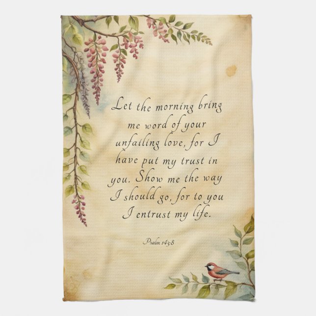 Christliche Bibelverse Kunst Geschirrtuch (Vertikal)