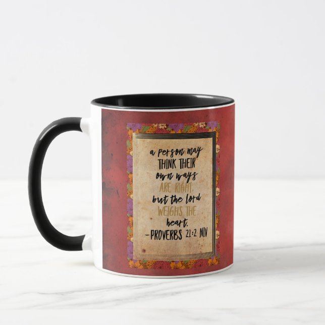 Christliche Bibelverse Kunstsprichwörter 21:2 Tasse (Links)