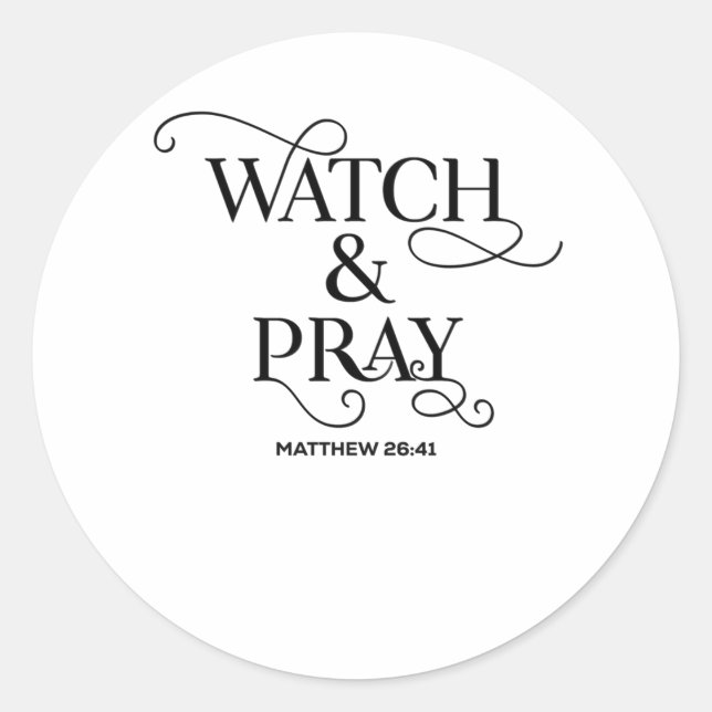 Christliche Bibelverse Runder Aufkleber (Vorderseite)
