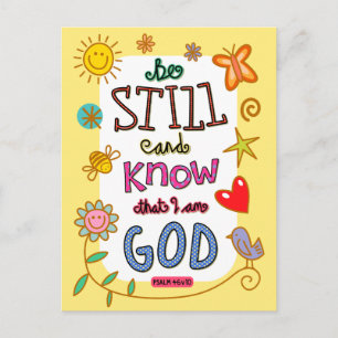 Christliche Bibelverse-Schrift Textdoodle Postkarte