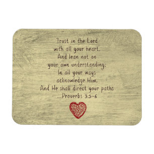 Christliche Bibelverse-Sprichwörter 3:5-6 Magnet