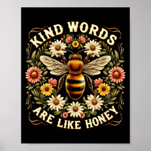 Christliche Biene Freundliche Worte sind wie Honig Poster