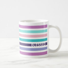 Christliche BLESSED Moderne Pastel gestreift Kaffeetasse