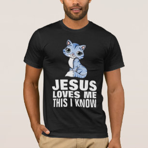 CHRISTLICHE CAT-T - SHIRT JESUS LIEBEN MICH DIESE