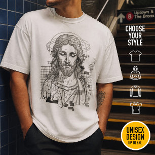 Christliche Christwelle Gitter-Anaglyphe Jesus Chr T-Shirt
