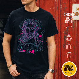 Christliche Christwelle Gitter Anaglyphe Jesus Chr T-Shirt