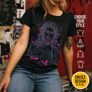 Christliche Christwelle Gitter Anaglyphe Jesus Chr T-Shirt