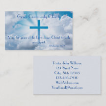 Christliche Church Business Cards mit Bibelverse