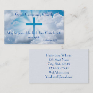 Christliche Church Business Cards mit Bibelverse Visitenkarte