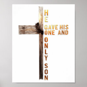 Christliche Cross Bible John 3_16 Reflektion 0l3q4 Poster