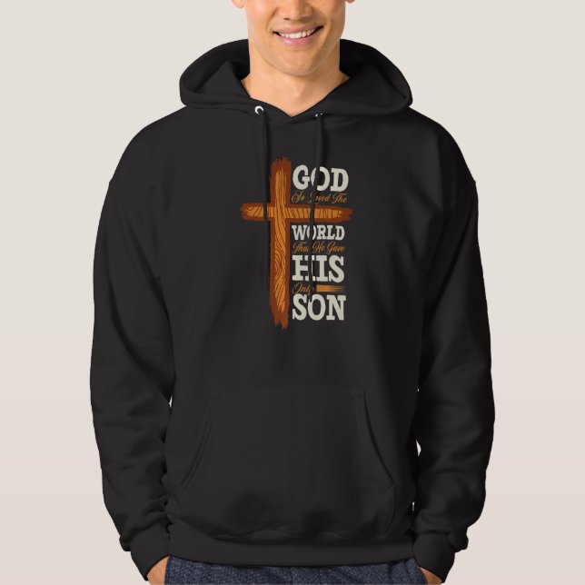 Christliche Cross Bible Verse Scripting Glaube Hoodie (Vorderseite)