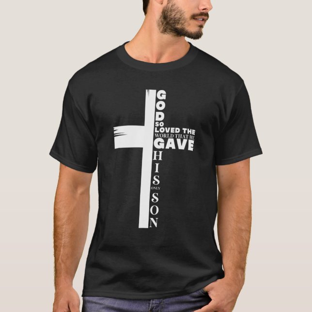 Christliche Cross Bible Verse Scripting Religion F T-Shirt (Vorderseite)