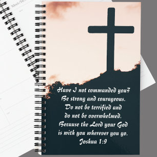 Christliche Cross Custom Bible Verse Joshua 1:9 Planer