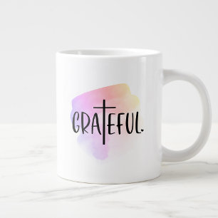 Christliche Cross Dankbarkeit Typografie Jumbo-Tasse