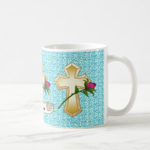 Christliche Cross-Rose Kaffeetasse
