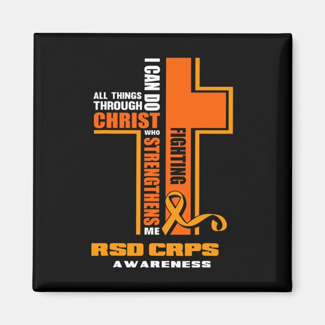 Christliche Crps-Krieger kämpfen Rsd Crps Bewussts Magnet (Vorne)