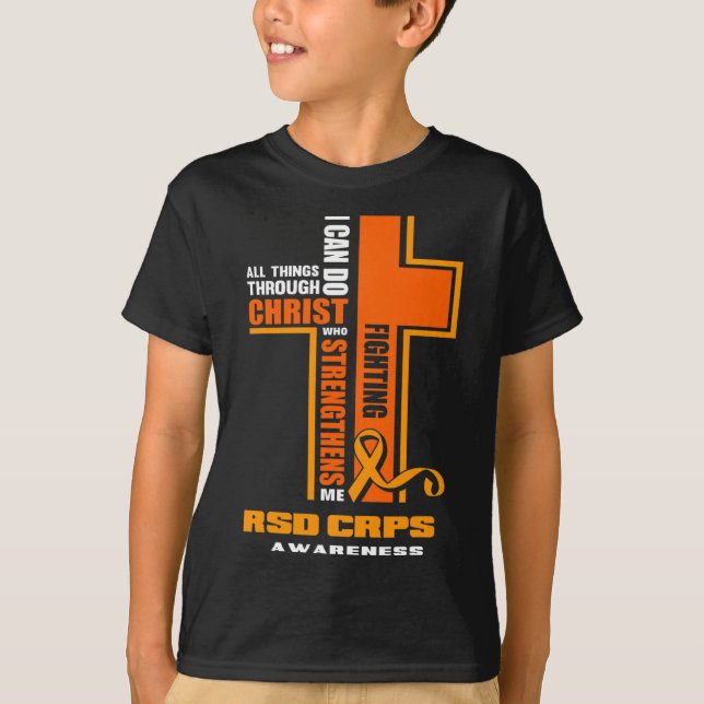 Christliche Crps-Krieger kämpfen Rsd Crps Bewussts T-Shirt (Vorderseite)