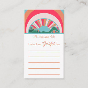 Christliche Dankbarkeit und Gebetskarten Visitenkarte