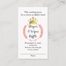 Christliche DIAPER WIPES RAFFLE-Umschließkarte Begleitkarte