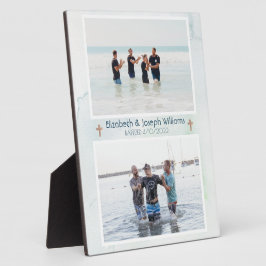 Christliche Doppeltaufe Ozean Blau Fotoplatte